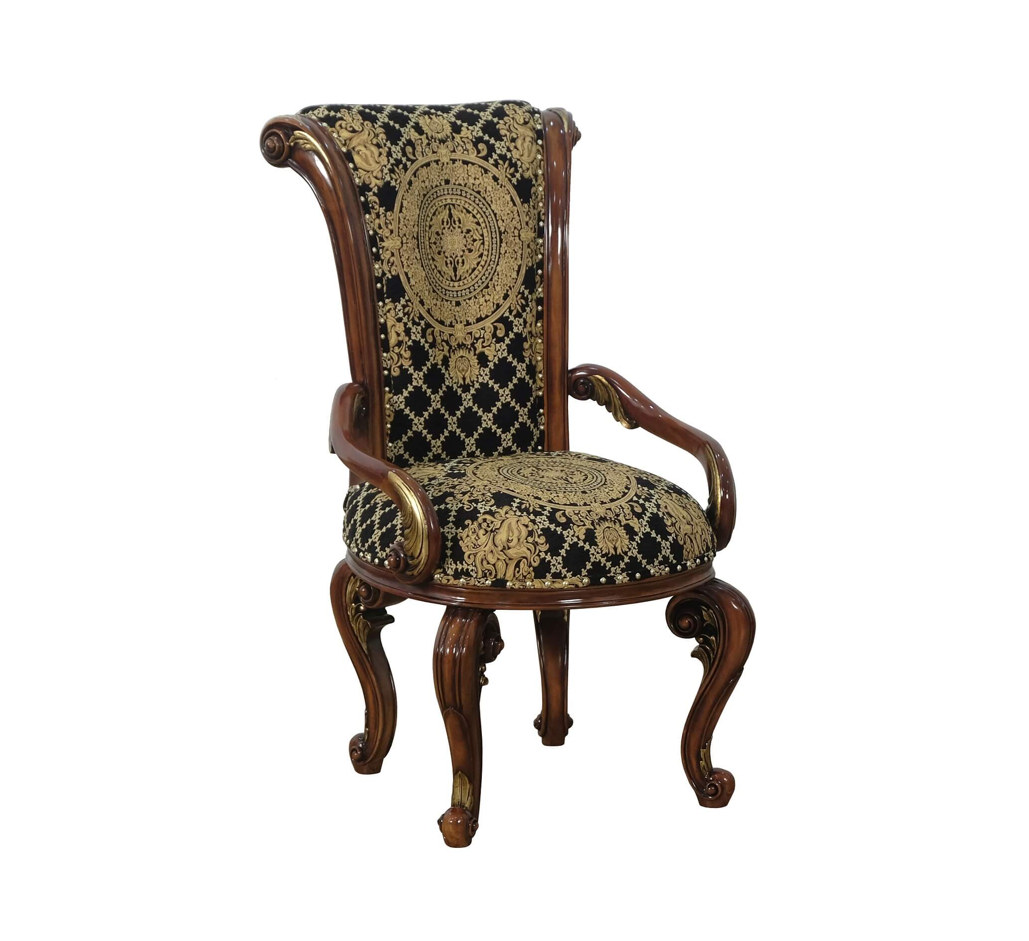 Vintage Style Carved Wooden Chair | Handcrafted Teakwood Furniture by Ashiana Handicrafts
