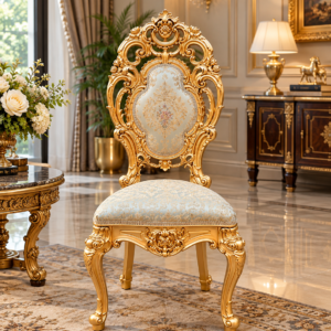 Golden Ornate Accent Chair